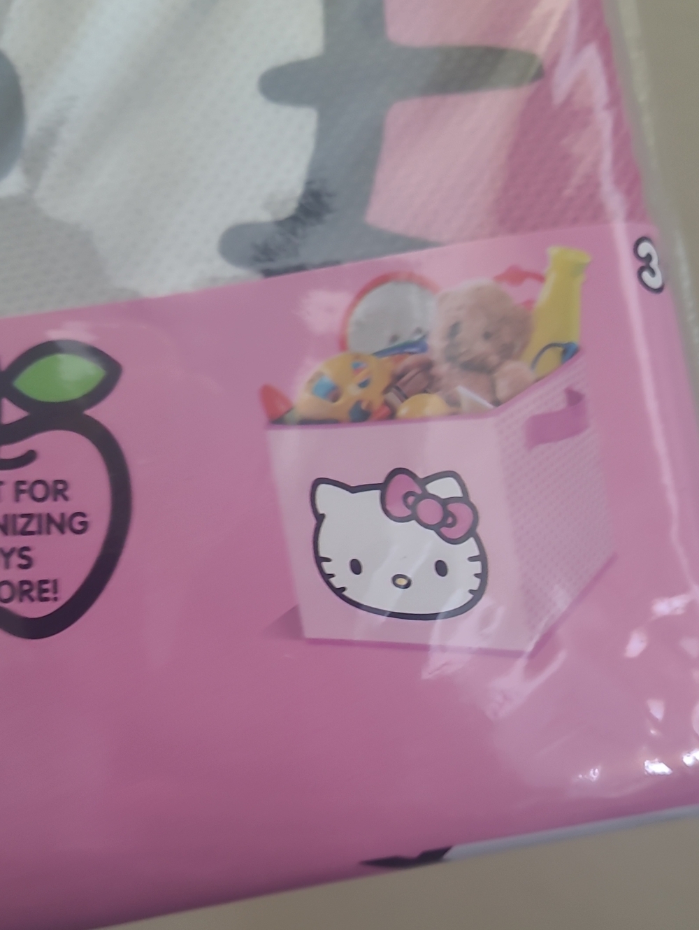 Hello Kitty Pink and White Foldable Storage Cube - 10x10x10 - Picture 2 of 4